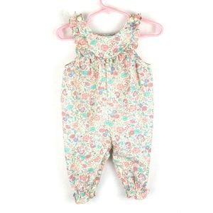 Vintage Izod Floral Jumpsuit sz 3/6 mos